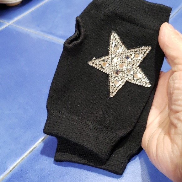 FINGERLESS RHINESTONE STAR GLOVES - Picture 2 of 2